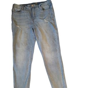 Seven7 Size 12 Distressed light blue jeans